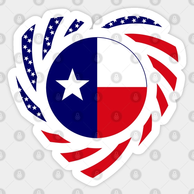 Texan American Murican Patriot Flag Series (Heart) Sticker by Village Values